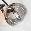 Chehalis Plafoniera, Lampada a sfera 60 cm Ambrato, Chiaro, Grigio fumo, 6-Luci
