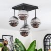 Chehalis Plafoniera, Lampada a sfera Grigio fumo, 5-Luci