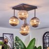 Chehalis Plafoniera, Lampada a sfera Grigio fumo, 5-Luci