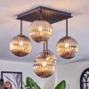 Chehalis Plafoniera, Lampada a sfera Grigio fumo, 5-Luci