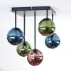 Chehalis Plafoniera, Lampada a sfera Blu, Verde, Ramato, 5-Luci