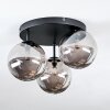 Chehalis Plafoniera, Lampada a sfera 34 cm Grigio fumo, 3-Luci
