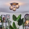 Chehalis Plafoniera, Lampada a sfera 34 cm Grigio fumo, 3-Luci
