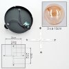 Chehalis Plafoniera, Lampada a sfera 34 cm Ambrato, 3-Luci