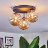 Chehalis Plafoniera, Lampada a sfera 34 cm Ambrato, 3-Luci