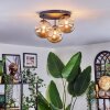 Chehalis Plafoniera, Lampada a sfera 34 cm Ambrato, 3-Luci