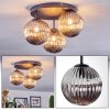 Chehalis Plafoniera, Lampada a sfera 34 cm Grigio fumo, 3-Luci