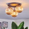 Chehalis Plafoniera, Lampada a sfera 34 cm Ambrato, 3-Luci