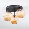 Chehalis Plafoniera, Lampada a sfera 34 cm Ambrato, 3-Luci