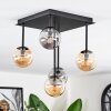 Chehalis Plafoniera, Lampada a sfera Ambrato, Grigio fumo, 5-Luci
