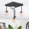 Chehalis Plafoniera, Lampada a sfera Ambrato, Chiaro, Grigio fumo, 5-Luci