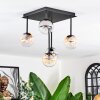 Chehalis Plafoniera, Lampada a sfera Ambrato, Chiaro, Grigio fumo, 5-Luci