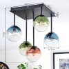 Chehalis Plafoniera, Lampada a sfera Blu, Verde, Chiaro, Ramato, 5-Luci