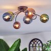 Chehalis Plafoniera, Lampada a sfera Blu, Verde, Ramato, 6-Luci