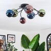 Chehalis Plafoniera, Lampada a sfera Blu, Verde, Ramato, 6-Luci