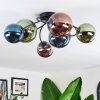 Chehalis Plafoniera, Lampada a sfera Blu, Verde, Ramato, 6-Luci
