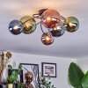 Chehalis Plafoniera, Lampada a sfera Blu, Verde, Ramato, 6-Luci