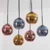 Koyoto Lampadario a sospensione, Lampada a sfera, Lampada a sospensione Blu, Oro, Ramato, 6-Luci