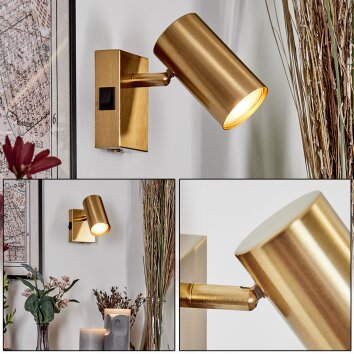 Javel Applique, Faretto da parete Oro, 1-Luce