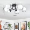 Chehalis Plafoniera, Lampada a sfera 55 cm Bianco, 6-Luci