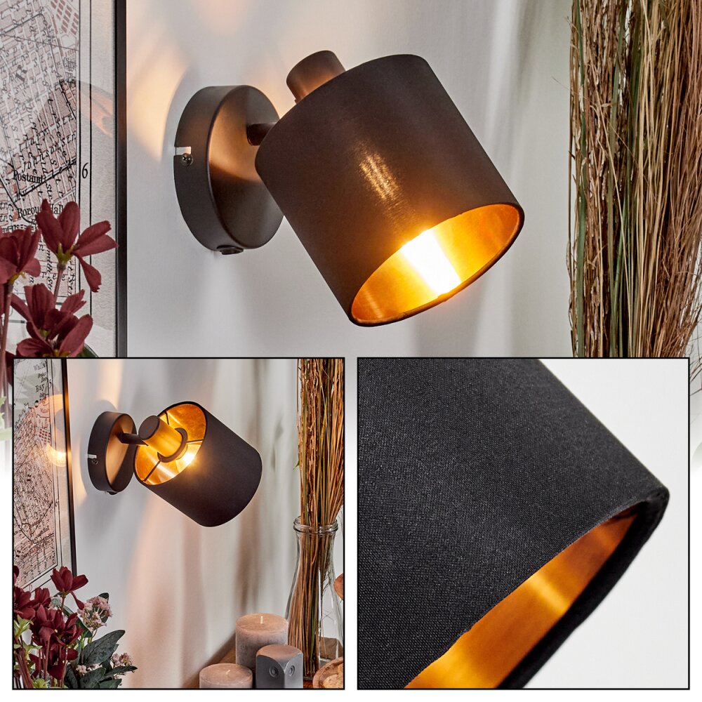 Alsen Applique, Faretto da parete Nero, 1-Luce main product photo