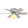 Globo Ugo ventilatore da soffitto Nichel opaco, 1-Luce