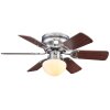 Globo Ugo ventilatore da soffitto Nichel opaco, 1-Luce