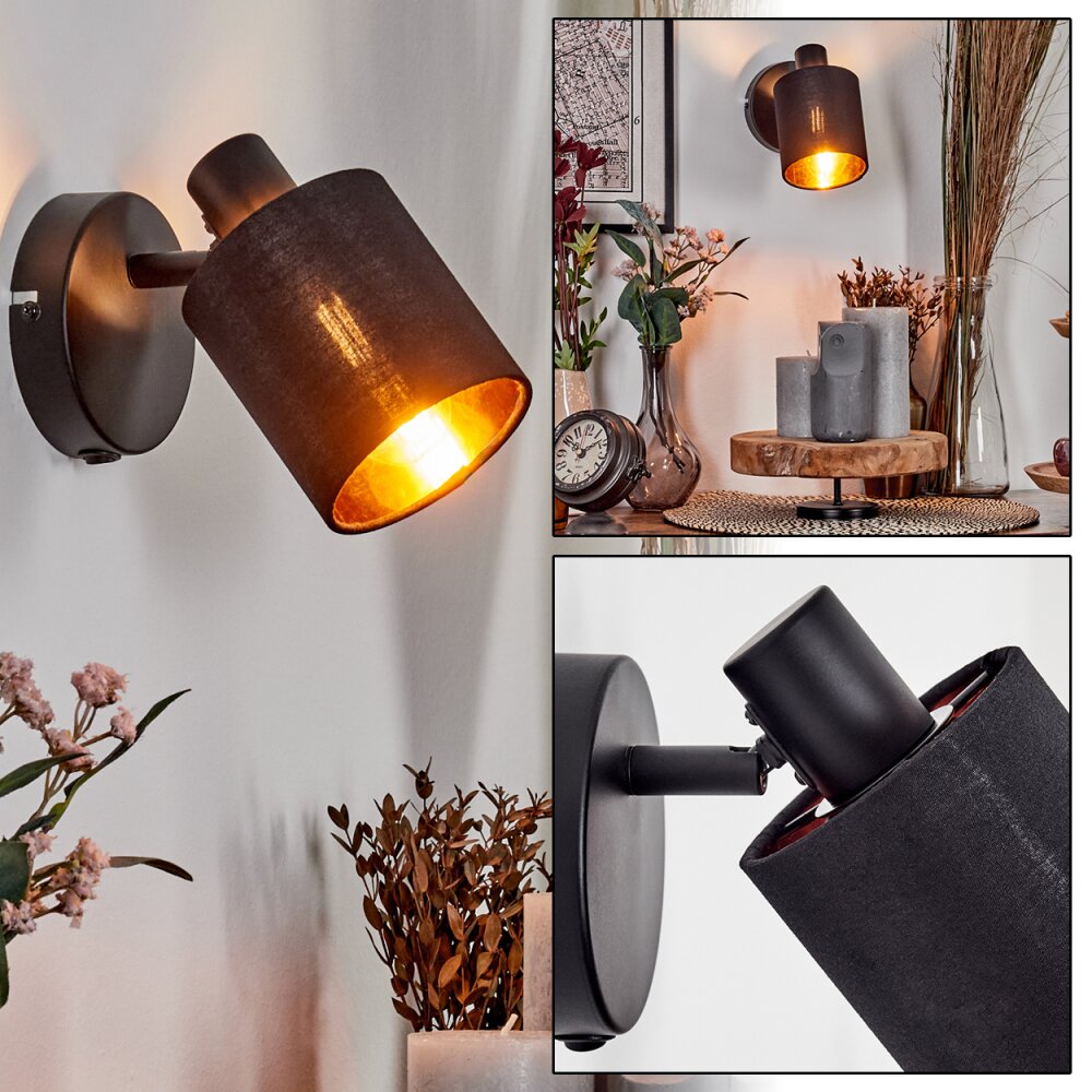 Fallhagen Applique, Faretto da parete Nero, 1-Luce main product photo