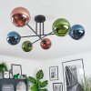 Gastor Plafoniera, Lampada a sfera 80 cm Blu, Verde, Ramato, 6-Luci