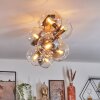 Koyoto Plafoniera, Lampada a sfera Oro, Nero, 8-Luci