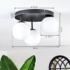 Chehalis Plafoniera, Lampada a sfera Bianco, 3-Luci