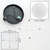 Chehalis Plafoniera, Lampada a sfera Bianco, 3-Luci
