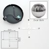 Chehalis Plafoniera, Lampada a sfera Grigio fumo, 3-Luci