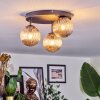 Chehalis Plafoniera, Lampada a sfera Ambrato, 3-Luci