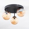 Chehalis Plafoniera, Lampada a sfera Ambrato, 3-Luci