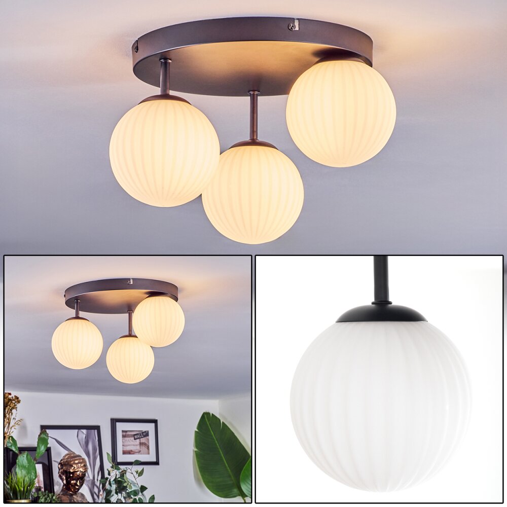 Chehalis Plafoniera, Lampada a sfera Bianco, 3-Luci main product photo