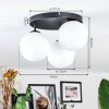 Chehalis Plafoniera, Lampada a sfera Bianco, 3-Luci