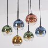 Koyoto Lampadario a sospensione, Lampada a sfera, Lampada a sospensione Blu, Oro, Verde, Chiaro, Ramato, 6-Luci