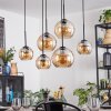 Koyoto Lampadario a sospensione, Lampada a sfera, Lampada a sospensione Ambrato, 6-Luci
