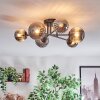 Chehalis Plafoniera, Lampada a sfera 55 cm Grigio fumo, 6-Luci