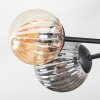 Chehalis Plafoniera, Lampada a sfera 55 cm Ambrato, Grigio fumo, 6-Luci