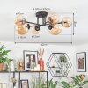 Chehalis Plafoniera, Lampada a sfera 60 cm Ambrato, 6-Luci