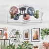 Chehalis Plafoniera, Lampada a sfera 62 cm Blu, Verde, Chiaro, Ramato, 6-Luci
