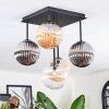 Chehalis Plafoniera, Lampada a sfera Ambrato, Chiaro, Grigio fumo, 5-Luci