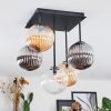 Chehalis Plafoniera, Lampada a sfera Ambrato, Chiaro, Grigio fumo, 5-Luci