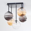 Chehalis Plafoniera, Lampada a sfera Ambrato, Chiaro, Grigio fumo, 5-Luci