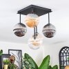 Chehalis Plafoniera, Lampada a sfera Ambrato, Chiaro, Grigio fumo, 5-Luci