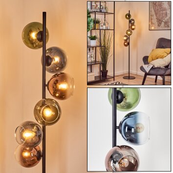 Koyoto Lampada a sfera, Lampada da terra 32 cm Blu, Verde, Chiaro, Ramato, 6-Luci