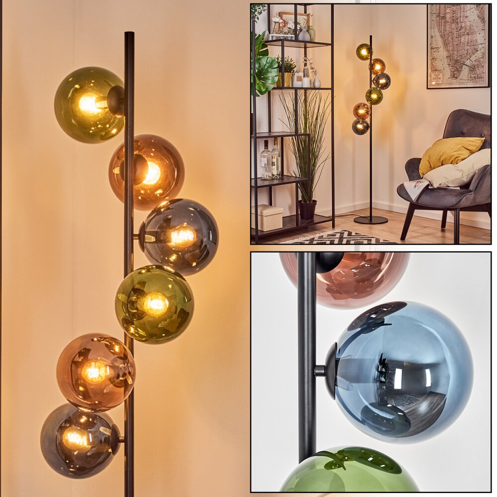 Gastor Lampada a sfera, Lampada da terra 34 cm Blu, Verde, Ramato, 6-Luci main product photo