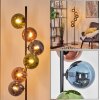 Gastor Lampada a sfera, Lampada da terra 34 cm Blu, Verde, Ramato, 6-Luci